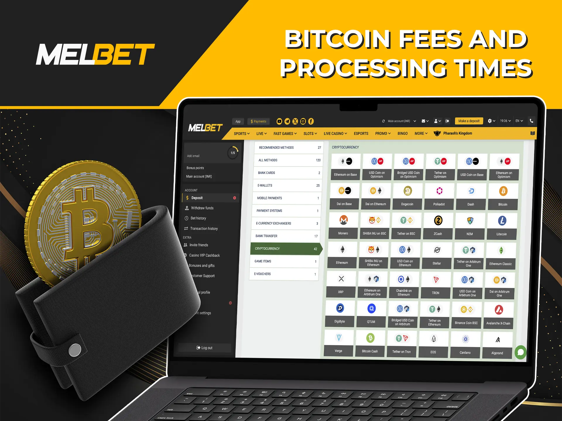 At Melbet Casino, you will be able to withdraw your funds in a matter of minutes.