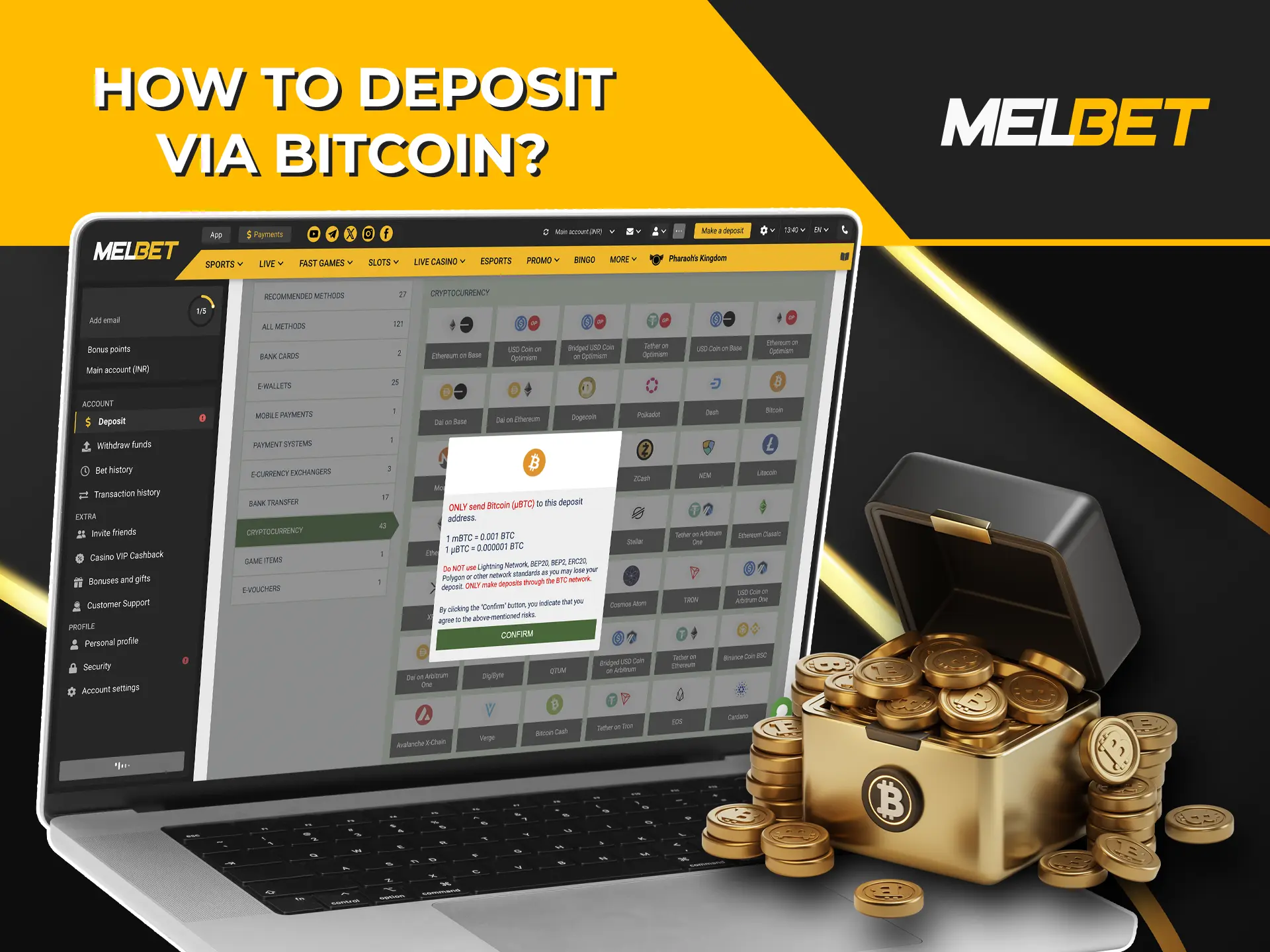 Learn how to deposit to Melbet using bitcoin quickly and efficiently.