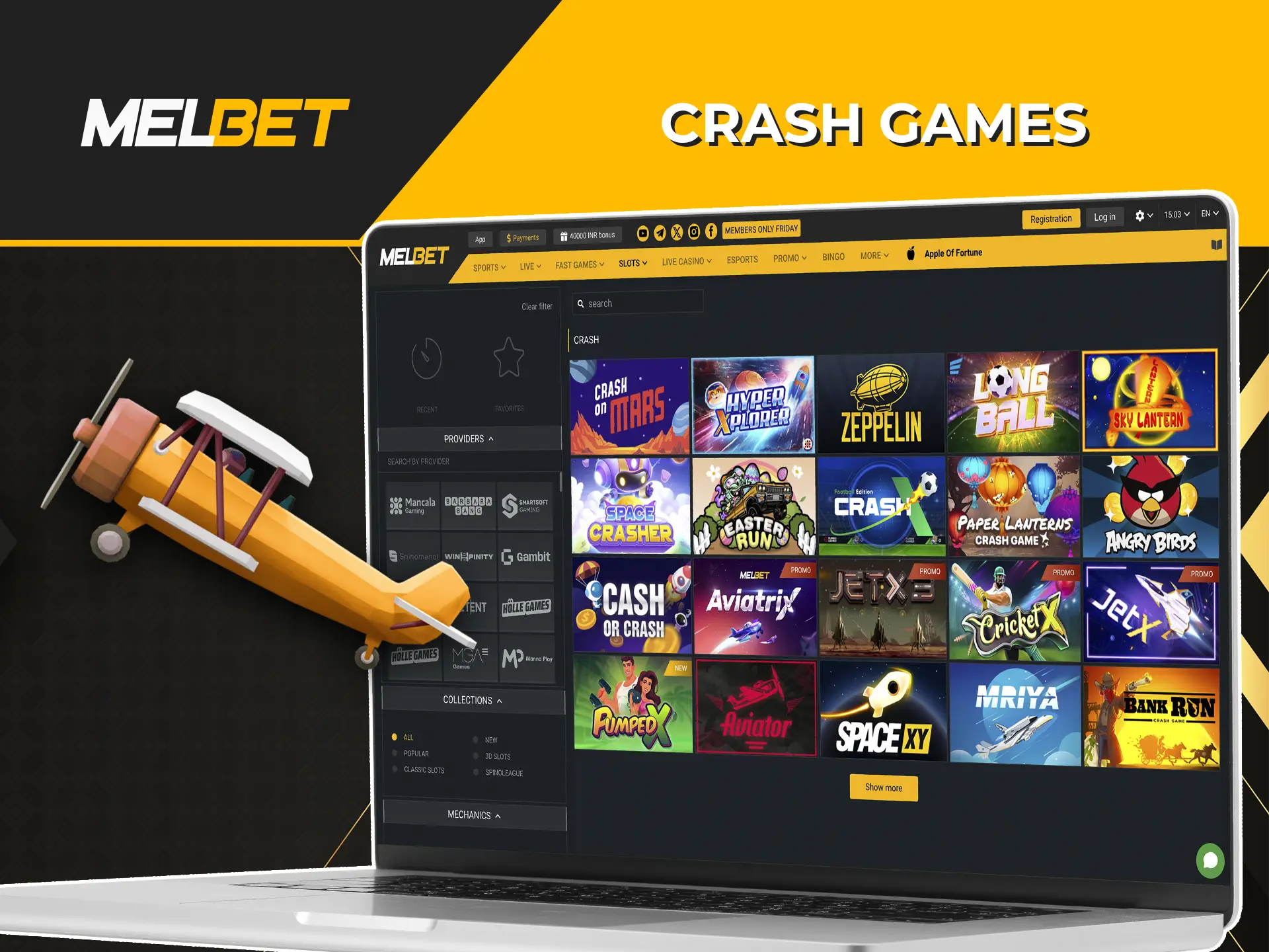 Learn the main features of crash slots at Melbet Casino.