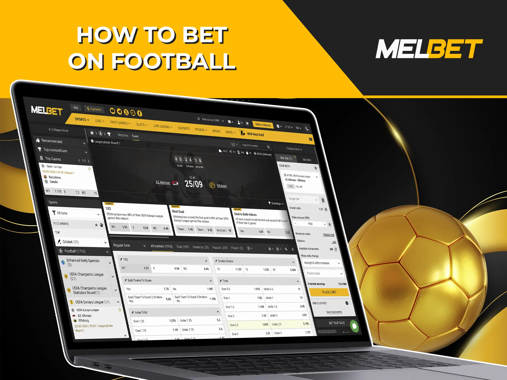 Analyse the match and make accurate predictions at Melbet Casino.