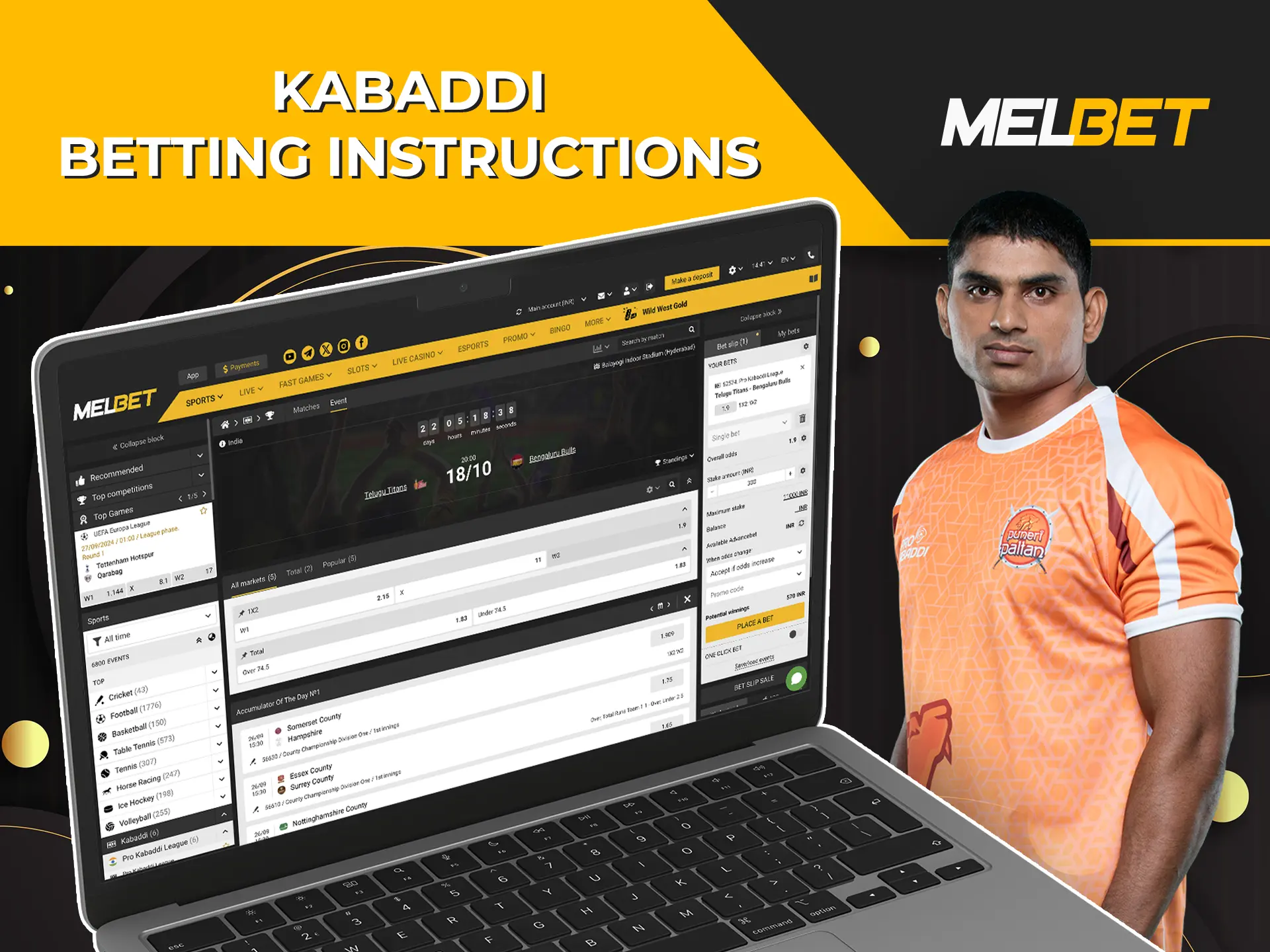 Learn how to make fast and effective kabaddi predictions at bookmaker Melbet.