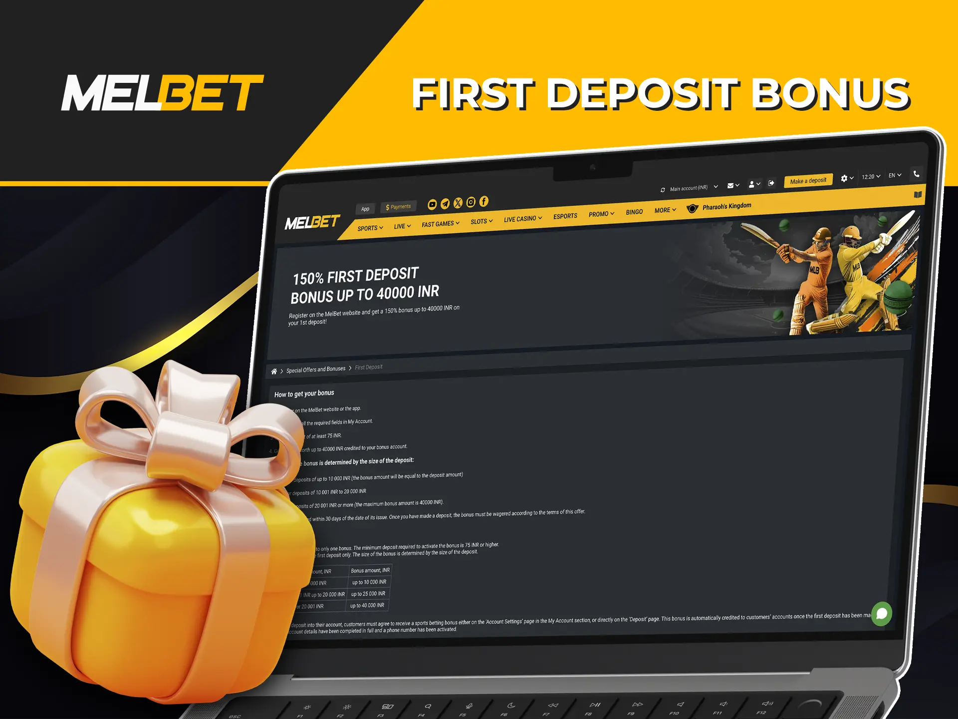 Take advantage of Melbet's bonus which will significantly increase your account balance.