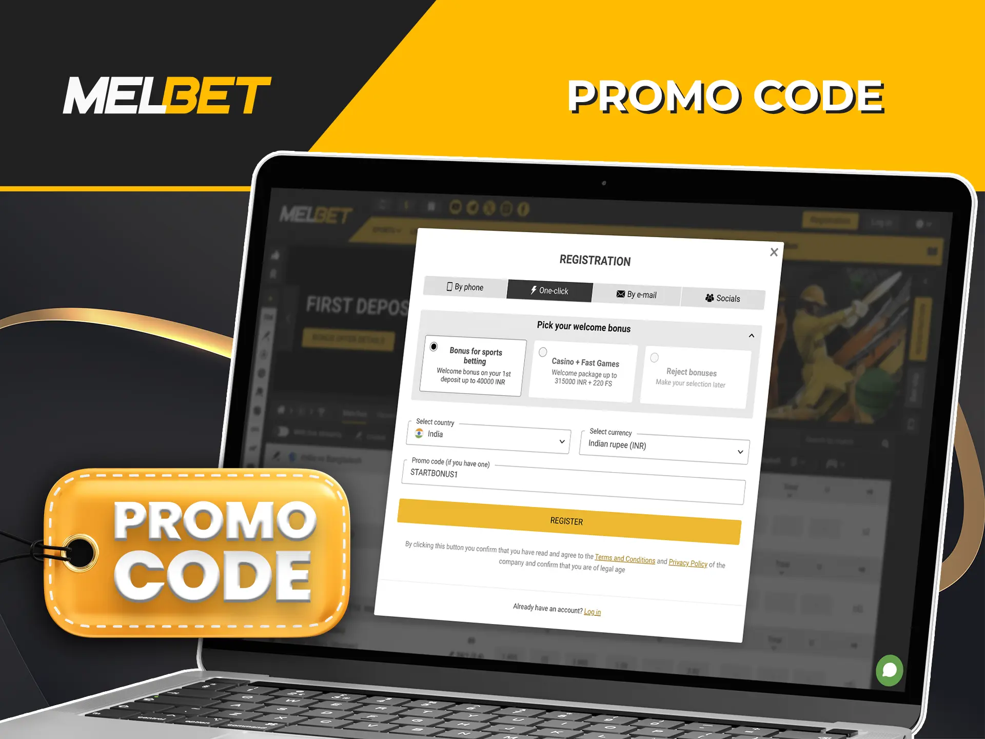 Use a promo code from Melbet to increase your bet size.