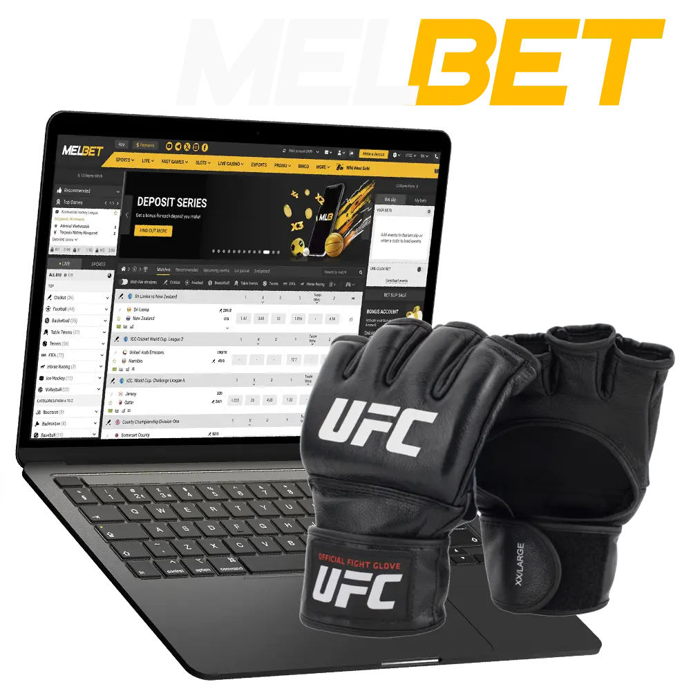 Place your bets on UFC at the best bookmaker Melbet.