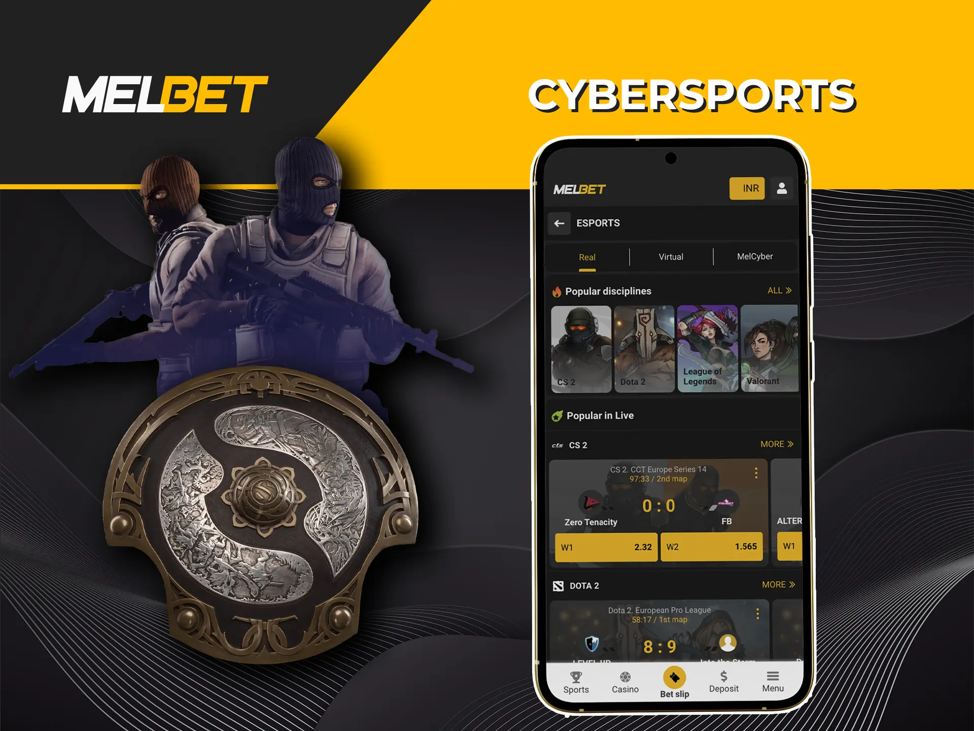 Watch the best cyber sportsmen play and make your predictions at Melbet.