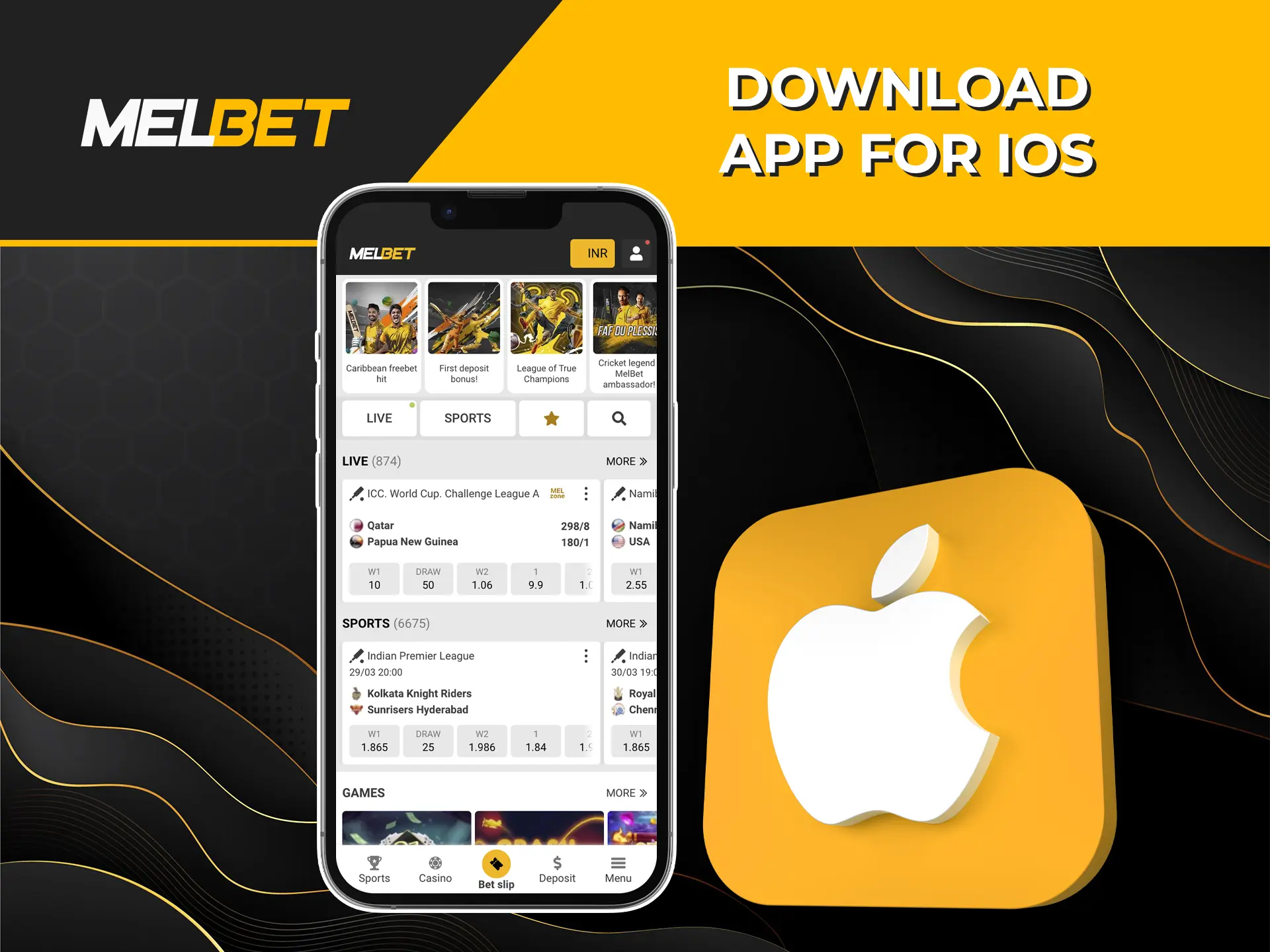 Use the Melbet app for iOS which works great and has a high level of security.