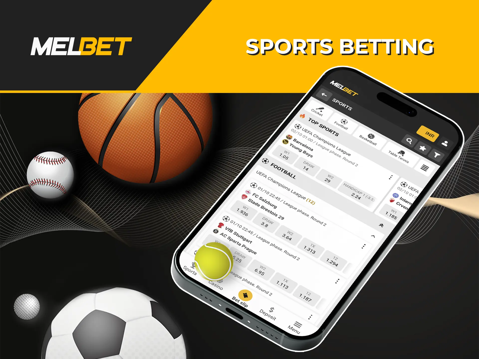 Betting on the most common sports disciplines is regularly available at Melbet bookmaker.