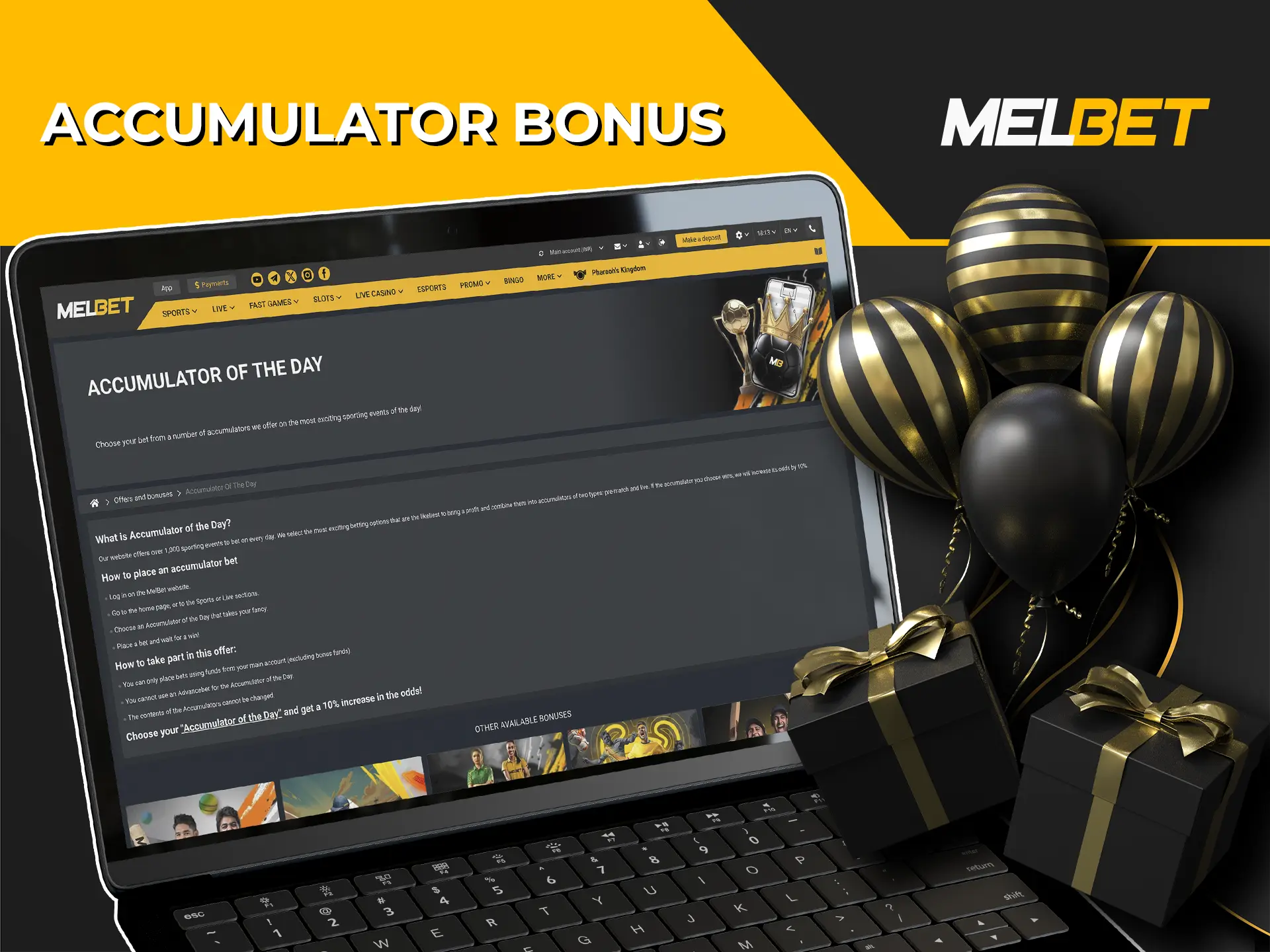 Take a risk by betting with Melbet bonus and get valuable prizes.