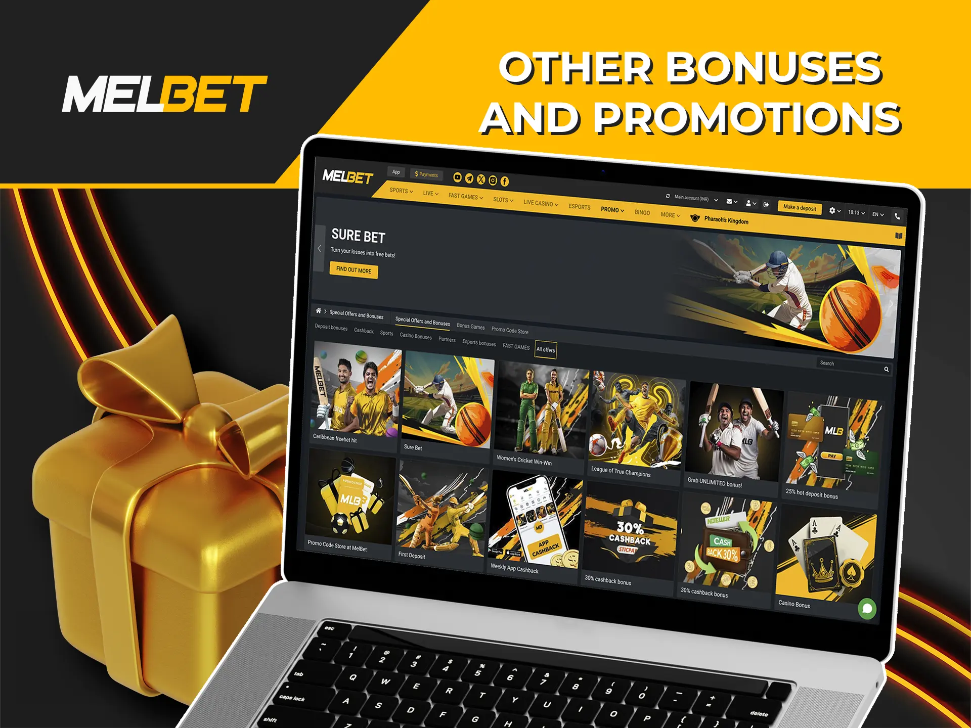 Check out the most popular bonuses from Melbet that will significantly increase your bets.