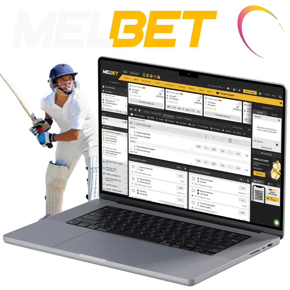 Win a big jackpot from Melbet by betting on the big IPL cricket tournament.