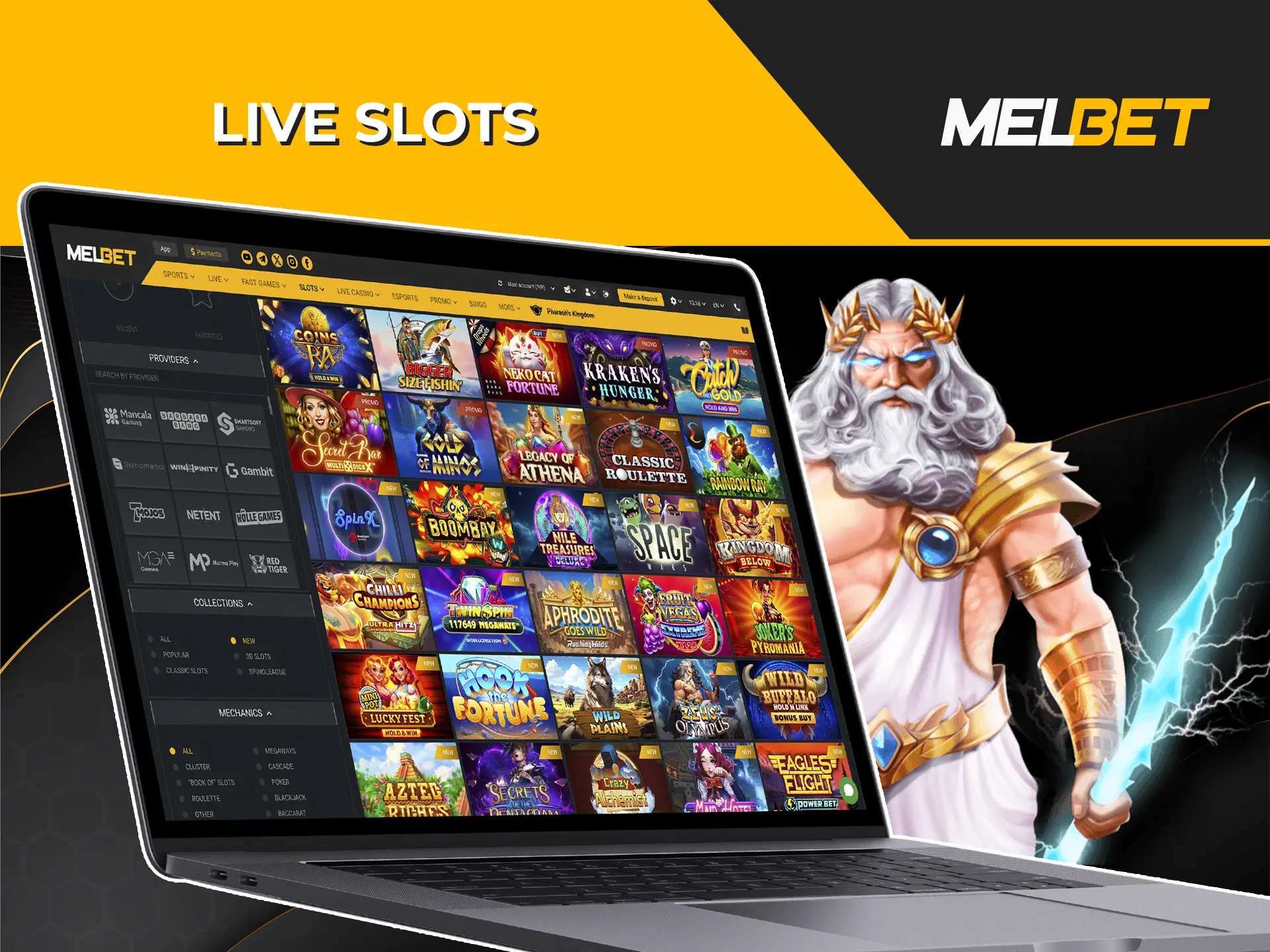 Slots at Melbet Casino are always available and can bring you some good winnings.