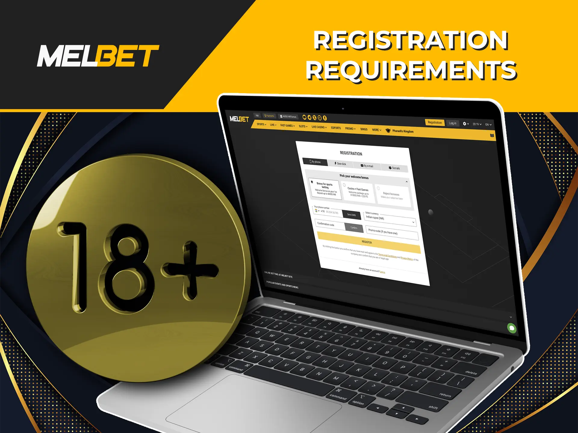 Learn about the basic requirements of the Melbet platform when signing up for an account.