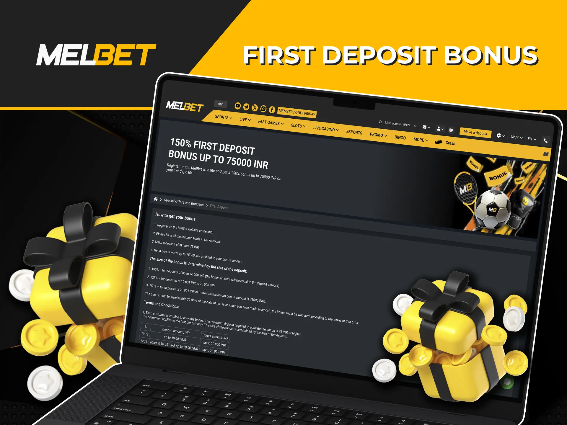 The deposit bonus is a great opportunity to show off your knowledge and win when betting at Melbet Casino.