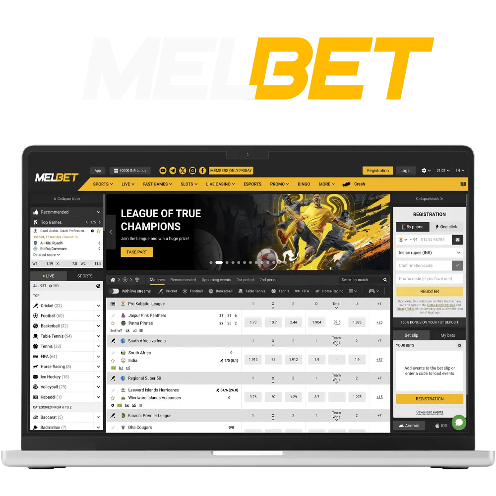 Try one of the best casinos for betting and gaming Melbet.