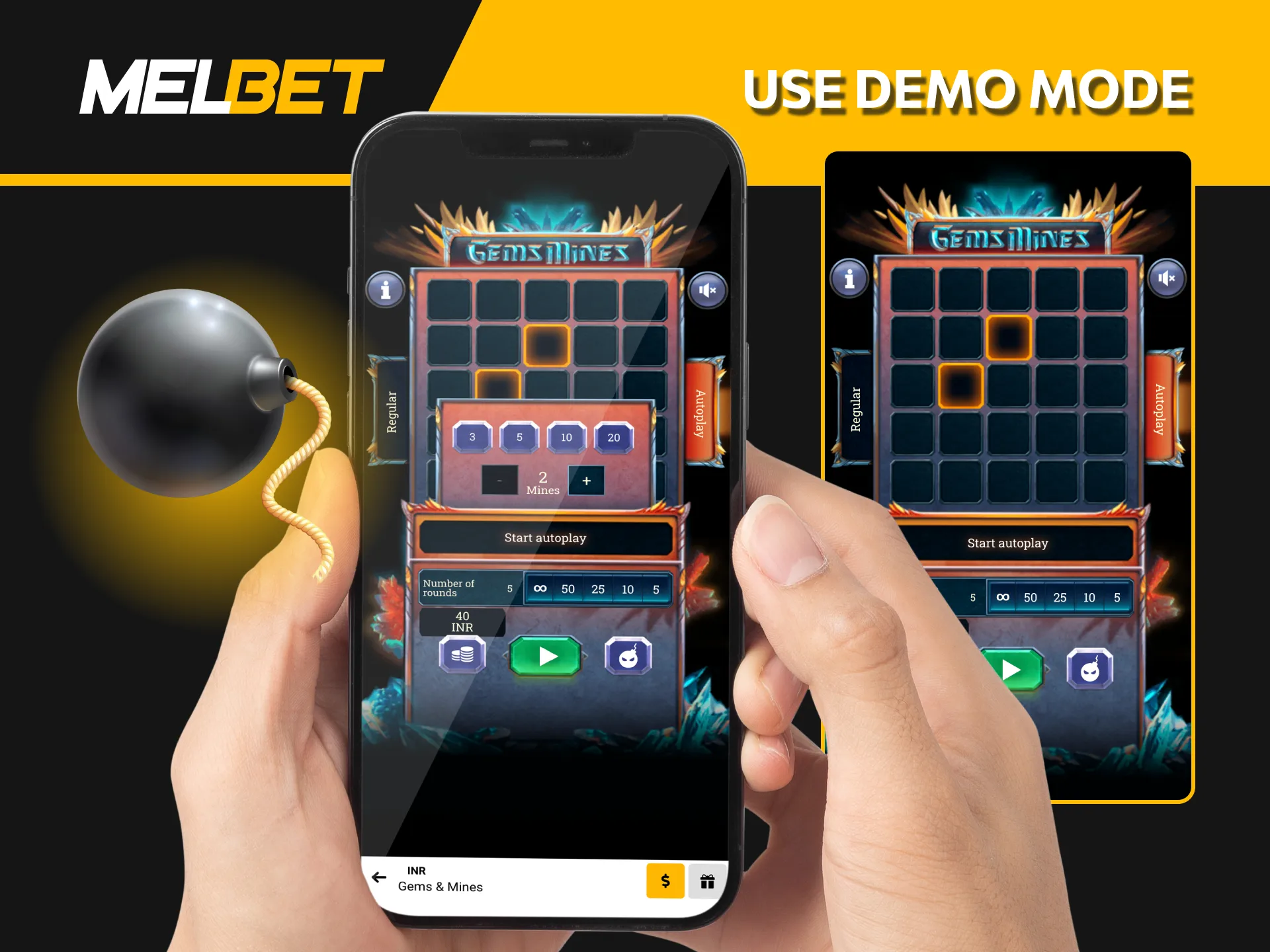 Try Melbet Mines in demo mode risk-free.