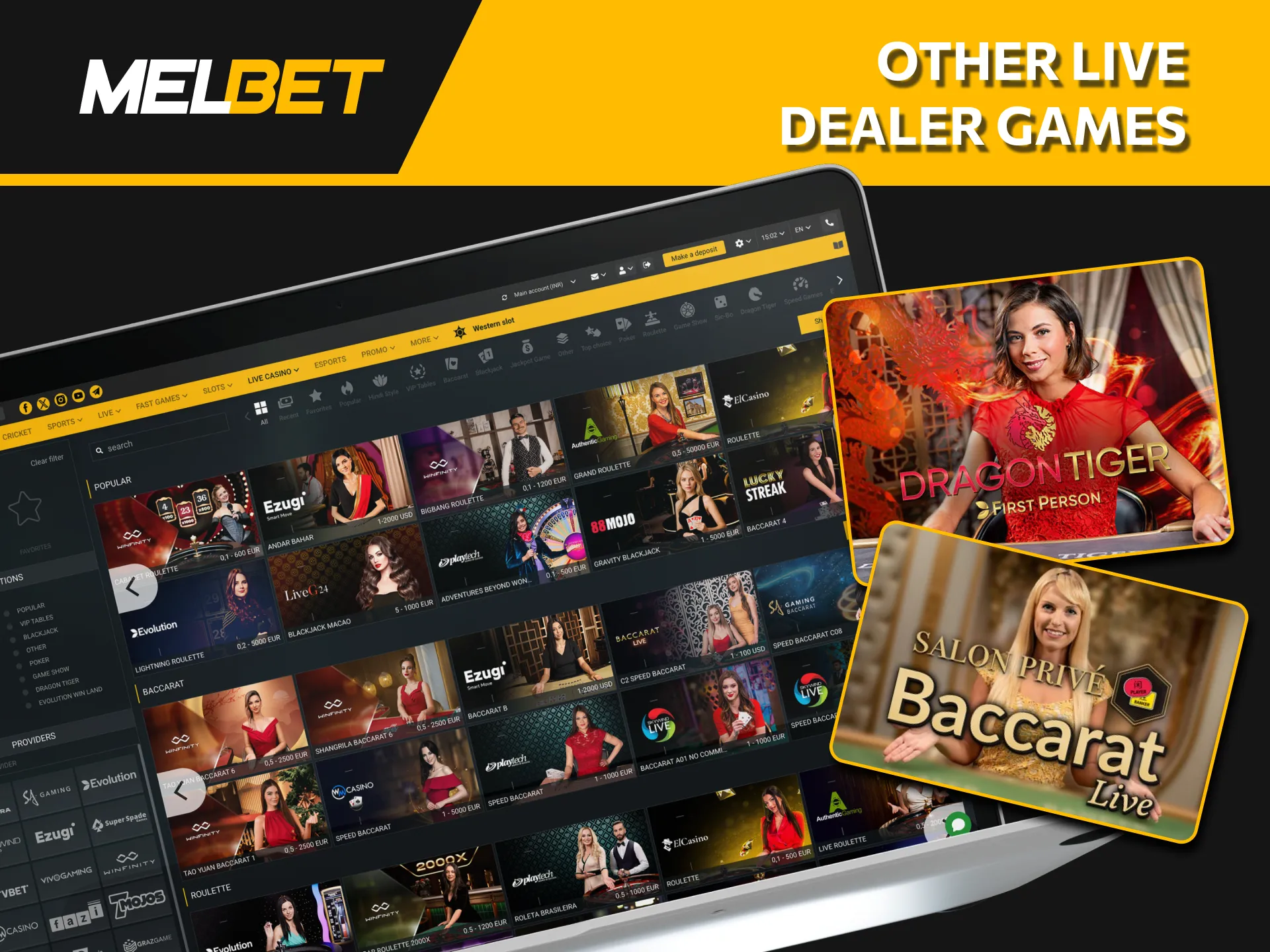 Play Melbet's live dealer games as From classic Roulette to engaging game shows.