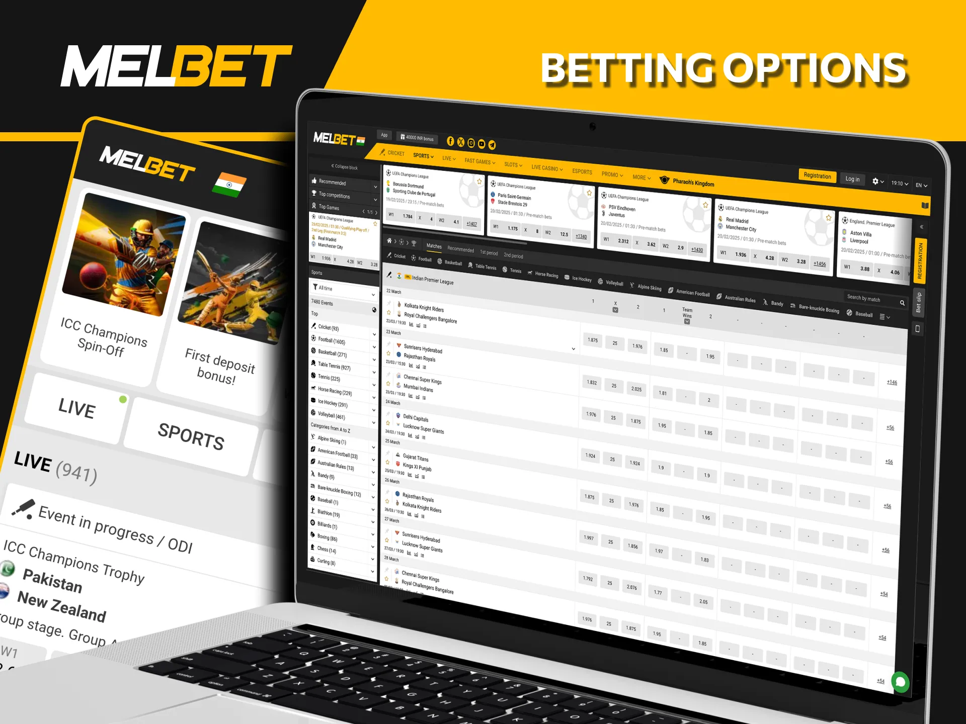 Melbet offers diverse betting options for all users.