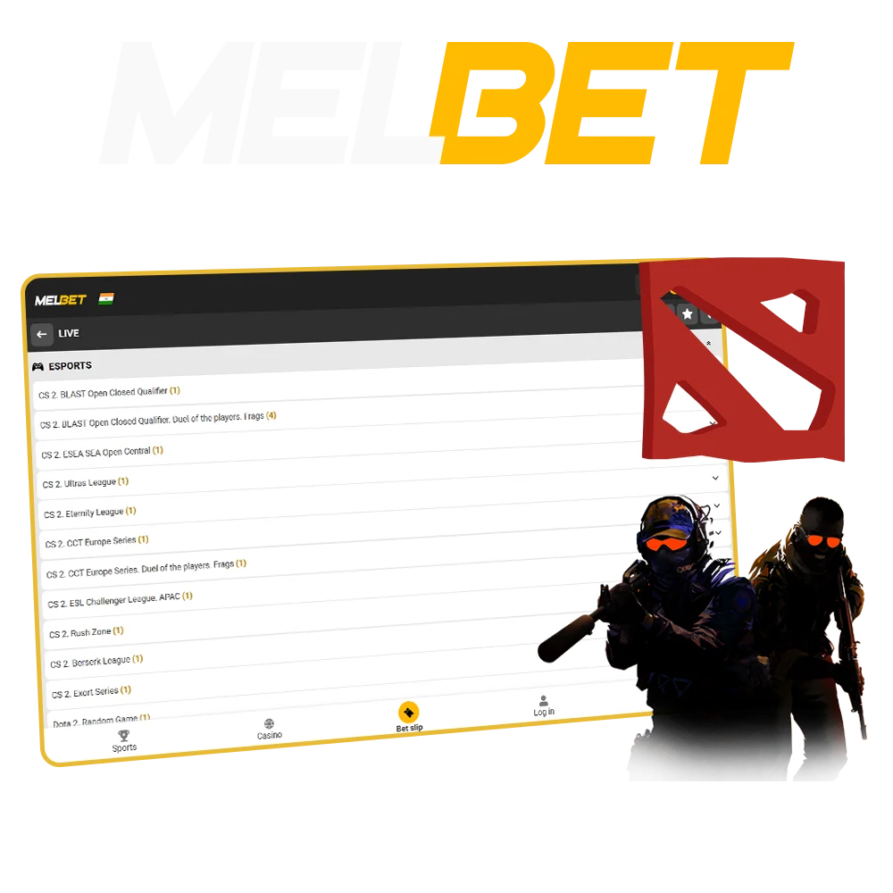Try your luck when betting on cybersports at Melbet bookmaker.